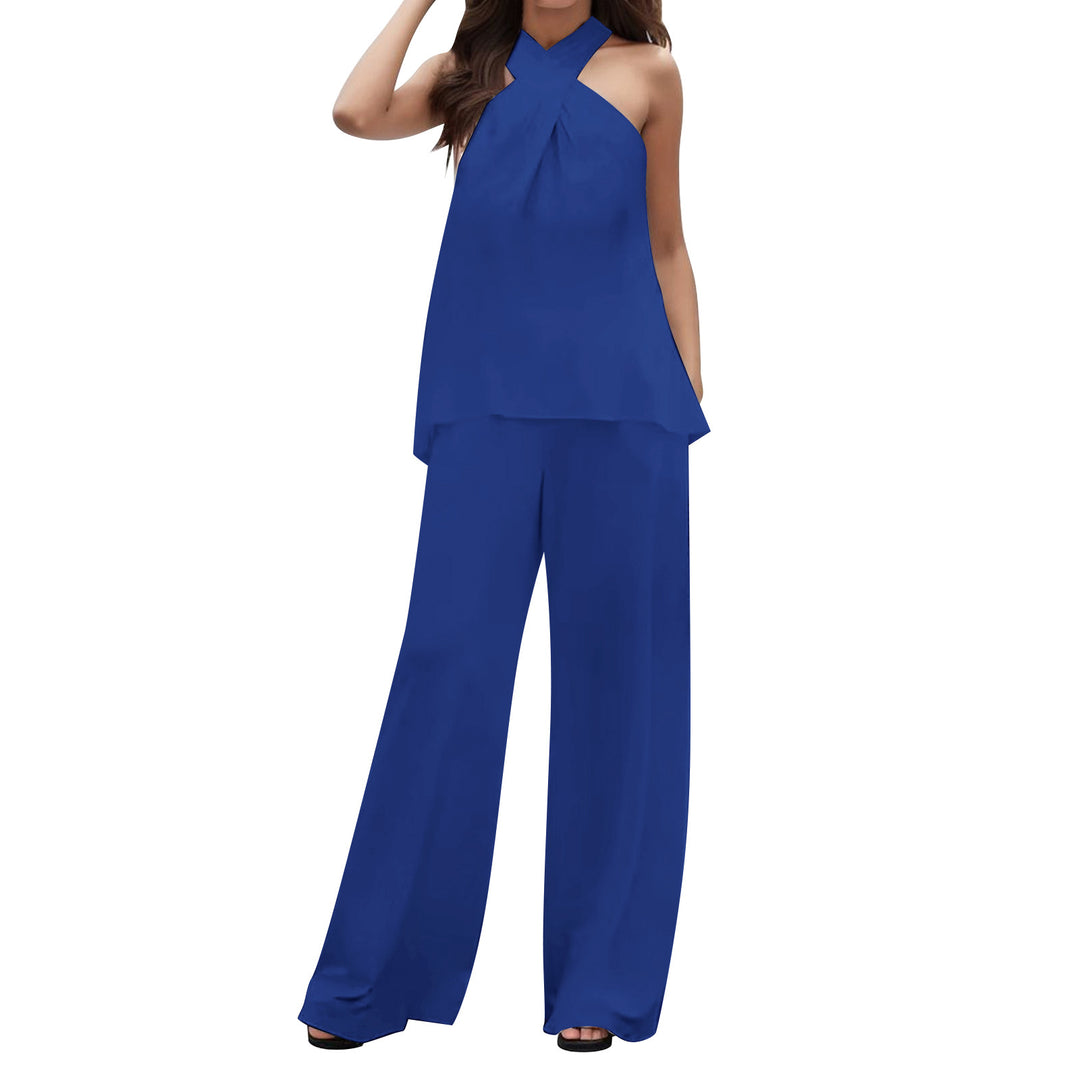 Damen elegantes luftiges Hosenanzug-Set Drune