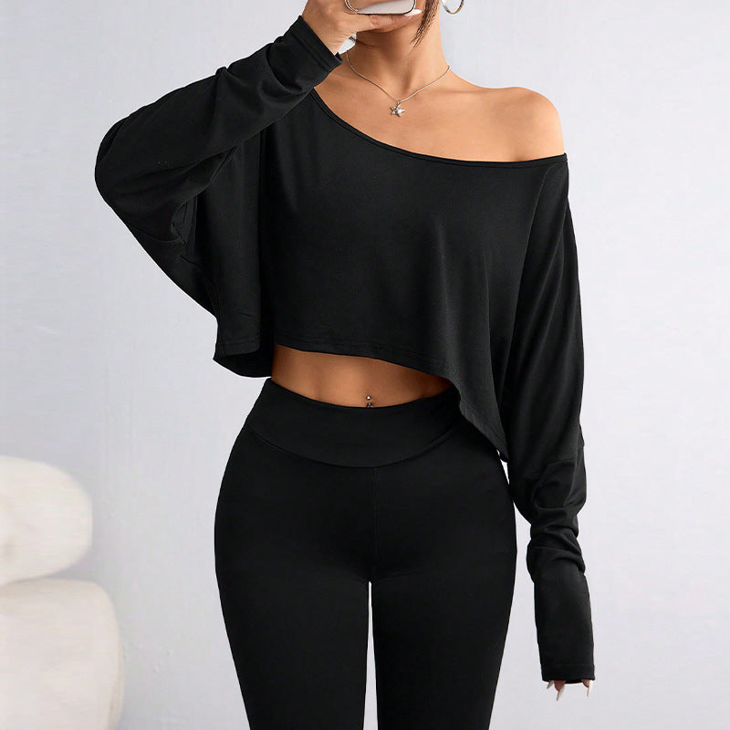 Damen lässiges Oversized Crop-Top Drune