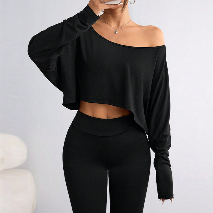 Damen lässiges Oversized Crop-Top Drune