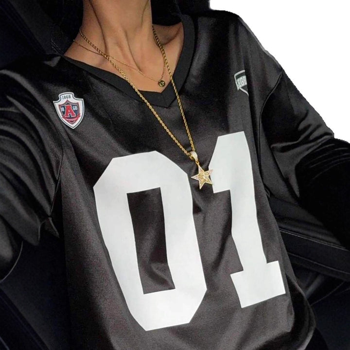 Damen Oversized Sport-T-Shirt mit aufregendem Netzarmdesign Drune