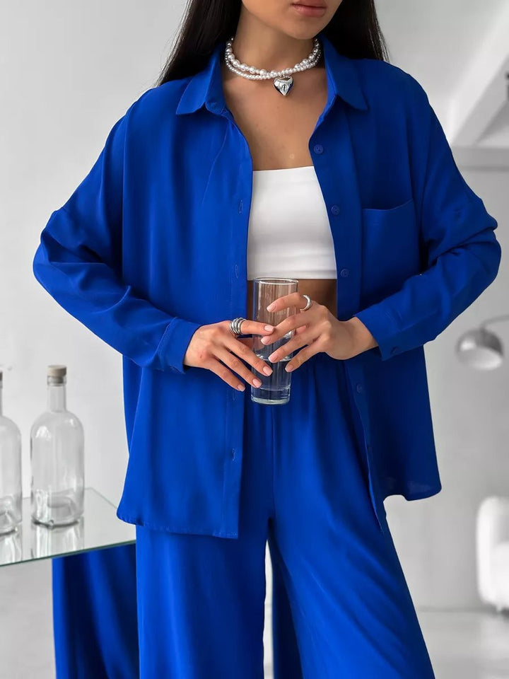 Damen Trendige Hemdbluse mit lockerer Passform Drune
