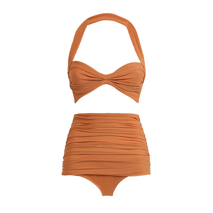 Damen modisches Zweiteiler Bikini-Set mit eleganter Wickelrock Drune