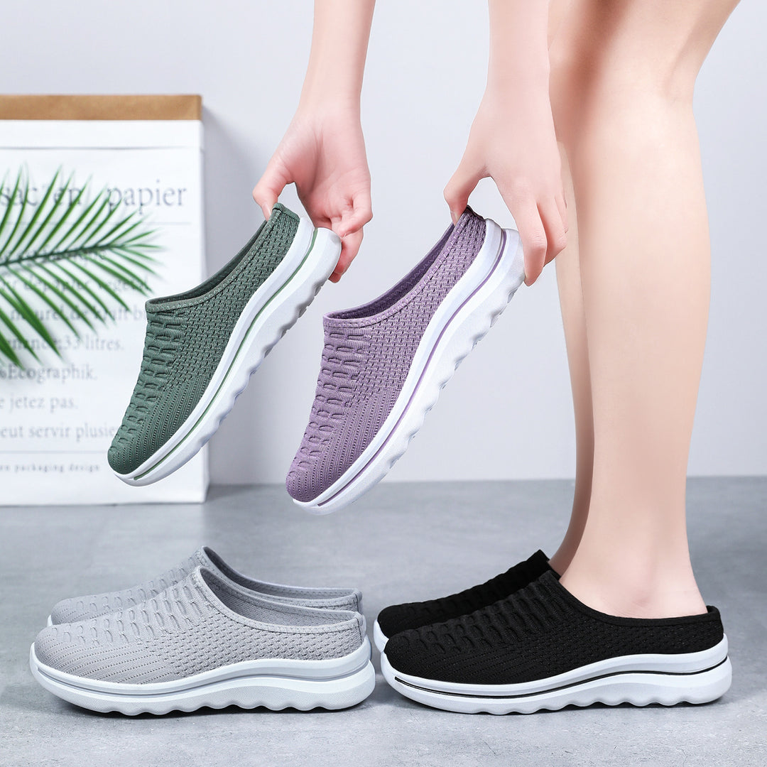 Damen nan nahtloser Komfort-Slipper mit gestricktem Obermaterial und dämpfender Profilsohle Drune