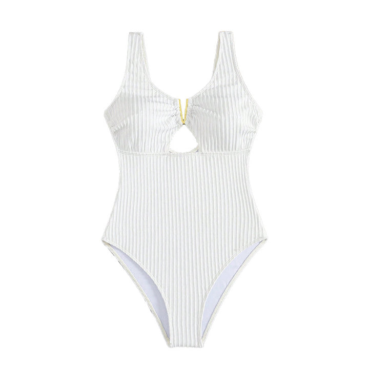 Damen High-Waist Badeanzug mit Cut-Out Drune
