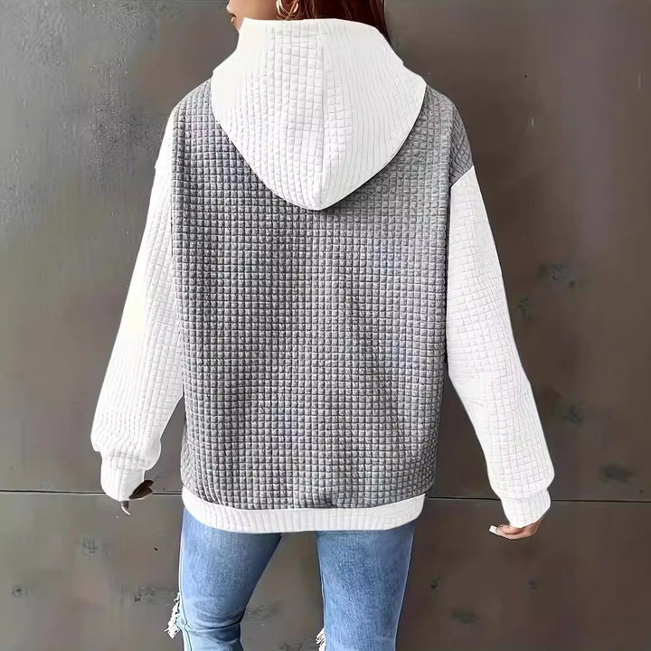 Damen Kapuzenpullover mit strukturiertem Design und praktischen Taschen Drune
