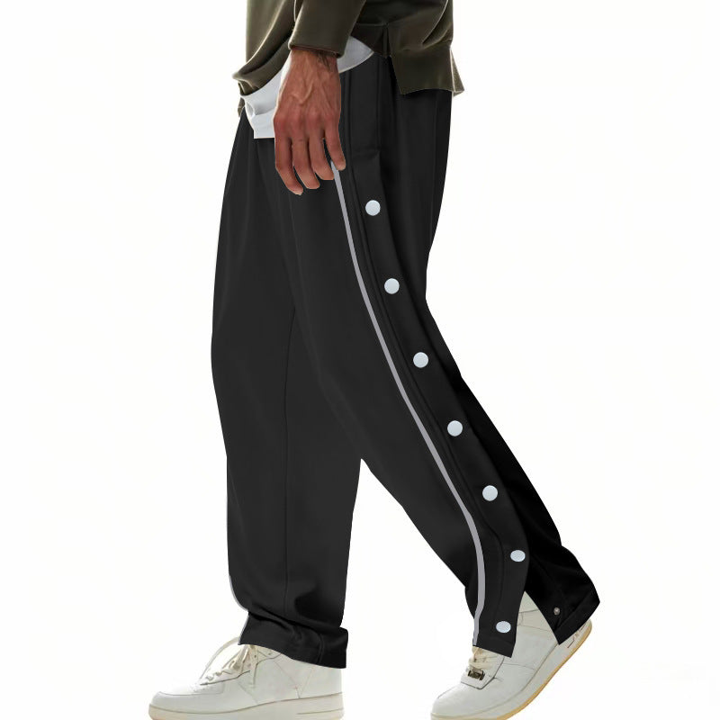 Herren lässige Sporthose mit praktischer Knopfleiste und atmungsaktivem Material Drune