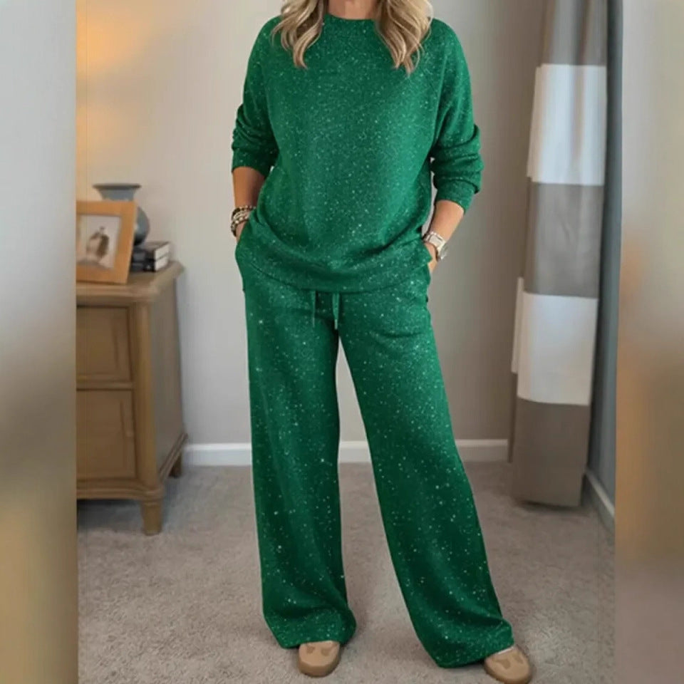 Damen Lässiges Lounge-Set aus weichem Material mit weitem Schnitt Drune