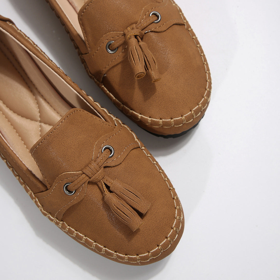 Damen bequeme Slipper mit dekorativem Bogen Drune