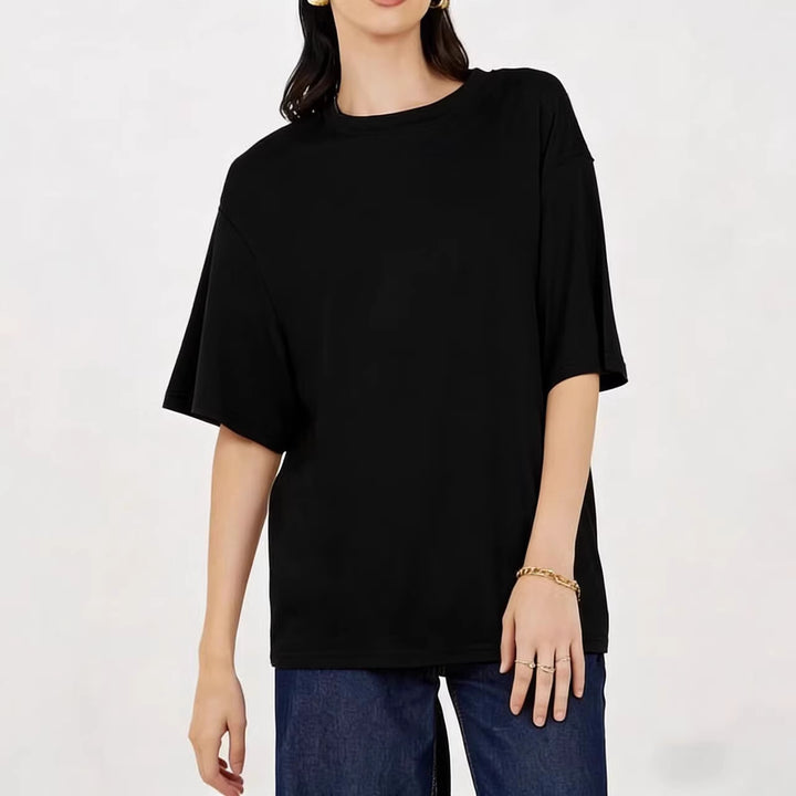 Damen Übergröße Shirt mit lässigem Schnitt und kurzarm Drune