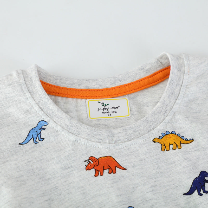 Kinder T-Shirt mit buntem Dinosauriermotiv Drune