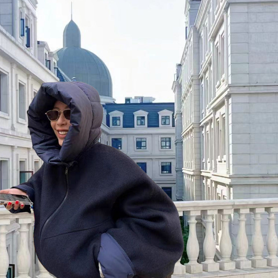 Damen Oversized Sweatjacke mit voluminösen Ärmeln und bequemen Taschen Drune