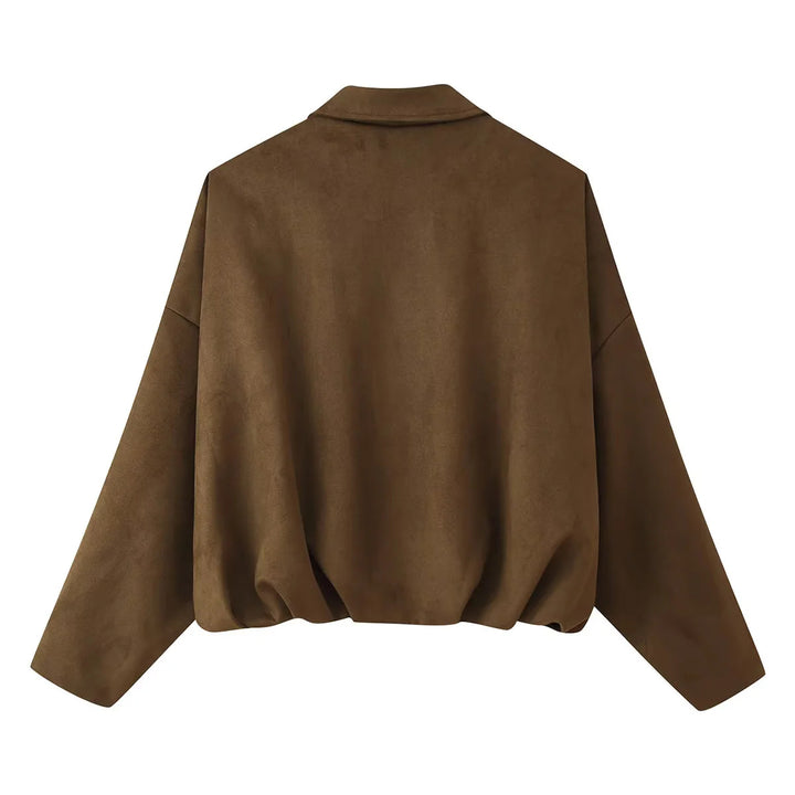 Damen Pilotjacke mit modischem Oversized-Schnitt und erweiterten Schultern Drune