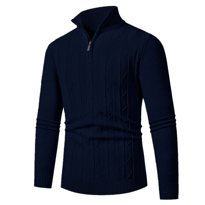 Herren eleganter Rollkragenpullover mit Strukturdesign Drune