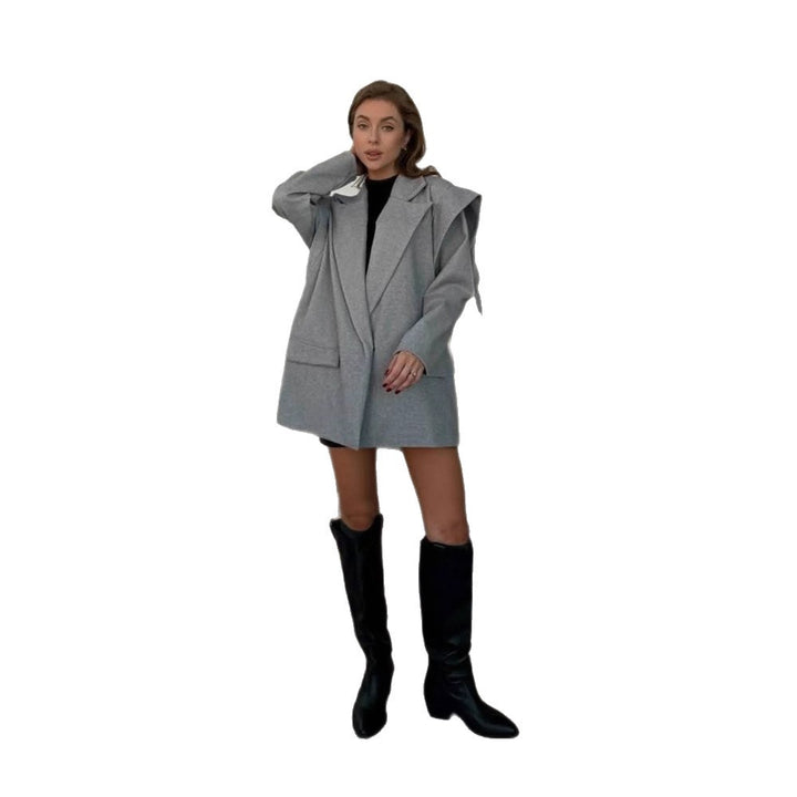 Damen elegante oversized Blazerjacke Drune