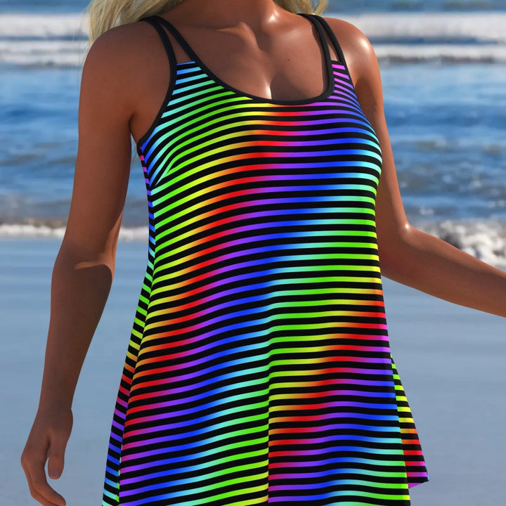 Damen Schwimmanzug mit modischem A-Linien-Schnitt und floralem Design Drune