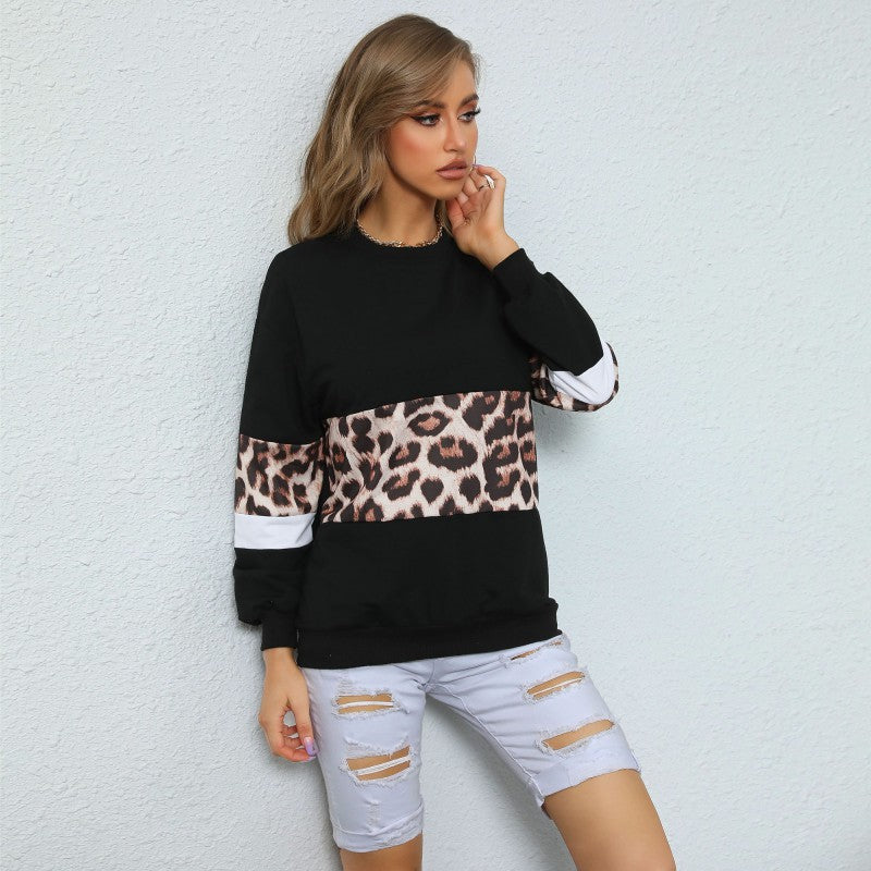 Damen Sweatshirt mit trendigem Leopardenmuster Drune