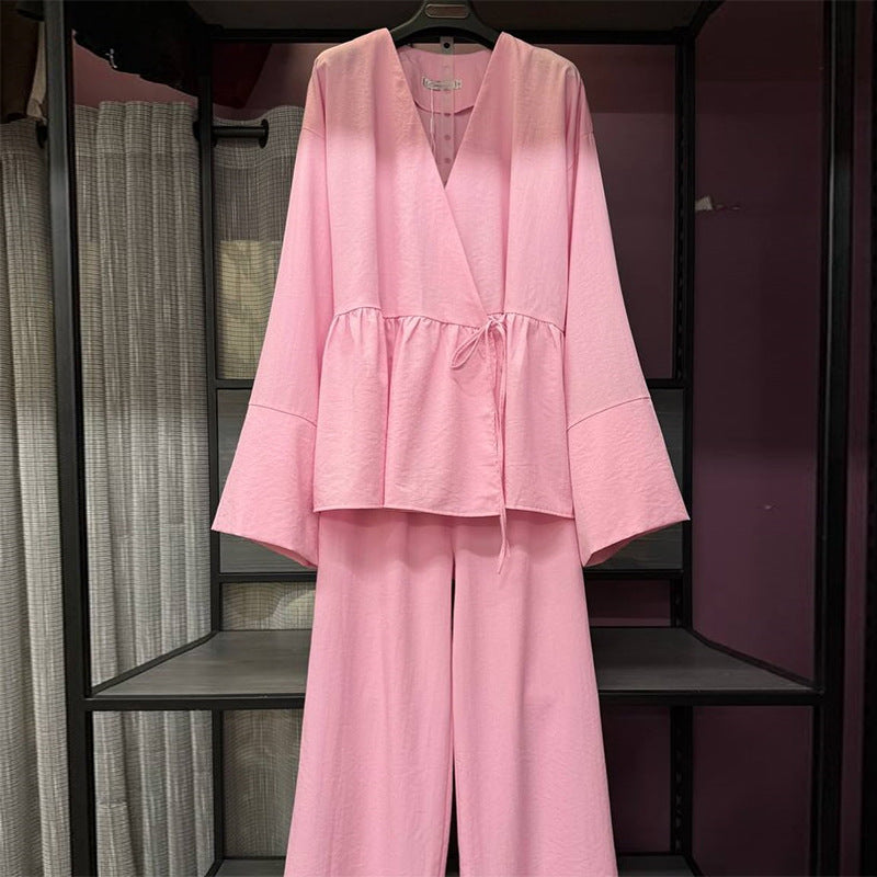 Damen Leichtes Loungewear-Set mit lockerer Passform Drune