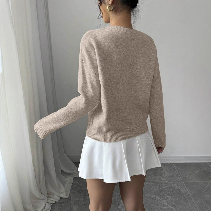 Damen Strickpullover mit einzigartigem floralem Design Drune
