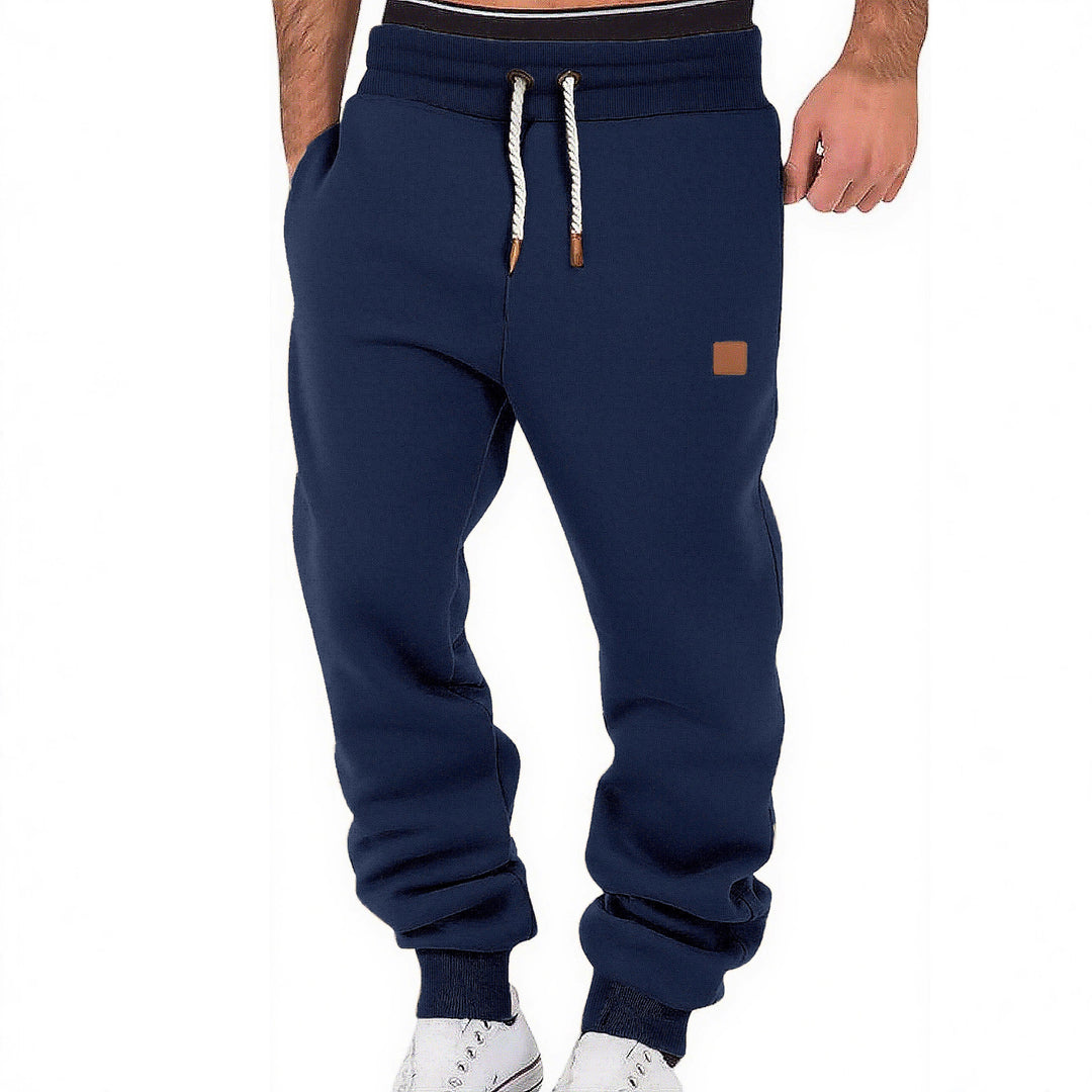 Herren nan komfortable Jogginghose aus hochwertiger Baumwollmischung mit elastischem Bund Kordelzug und Bündchen Drune
