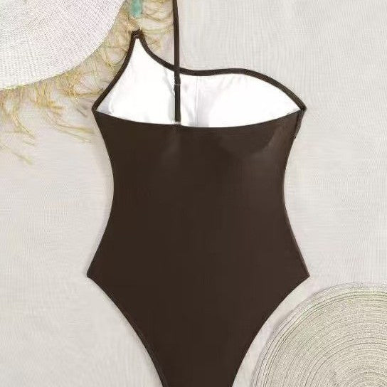 Damen Eleganter Einteiler Badeanzug mit einzigartigem Trägerdesign Drune