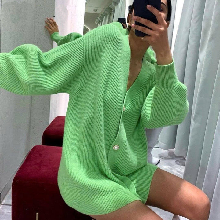 Damen gemütlicher Oversize-Kardie Drune