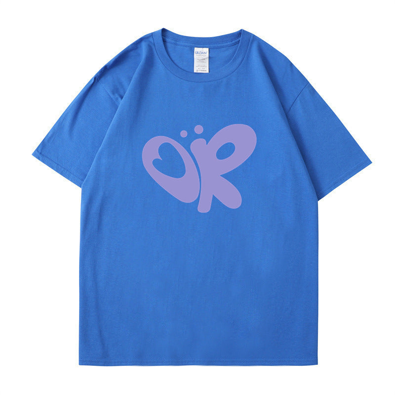 Damen lässiges T-Shirt mit einzigartigem Grafikdruck Drune