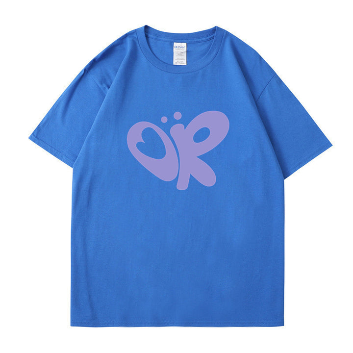Damen lässiges T-Shirt mit einzigartigem Grafikdruck Drune