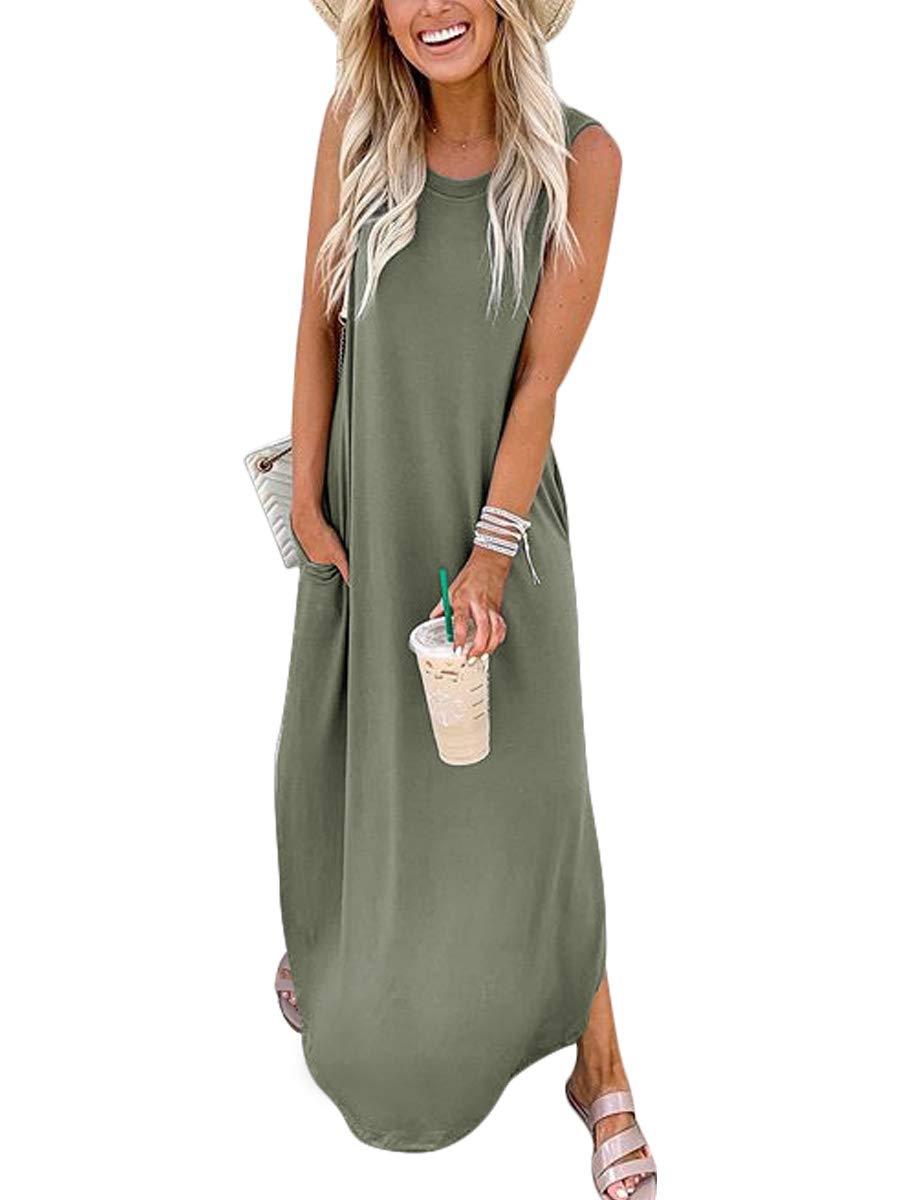 Damen Maxikleid mit lässigem Schnitt und praktischen Taschen Drune