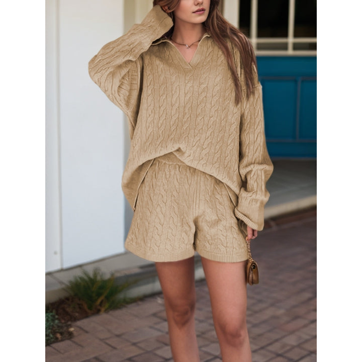 Damen bequeme Strickoberteil mit lässigem Schnitt und hochwertigen Details Drune