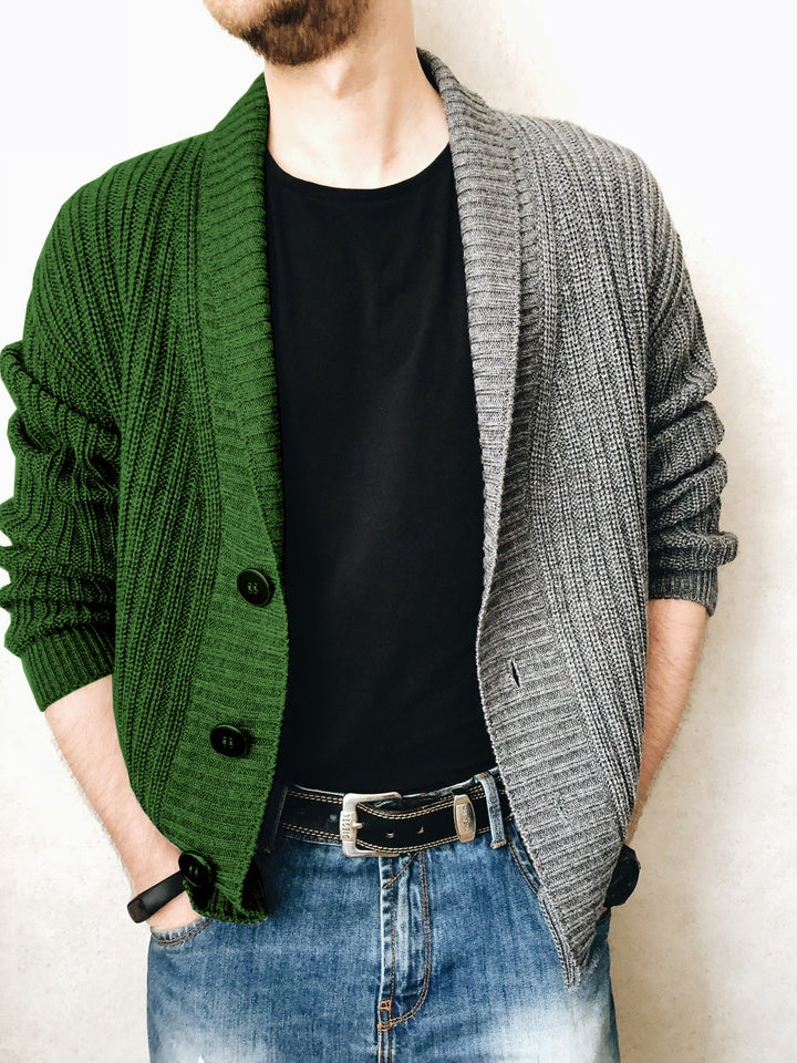 Herren Strickjacke mit strukturierter Oberfläche und modernen Knöpfen Drune