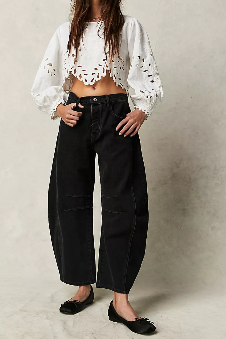Damen Bequeme und lässige Jeans mit weitem Schnitt Drune