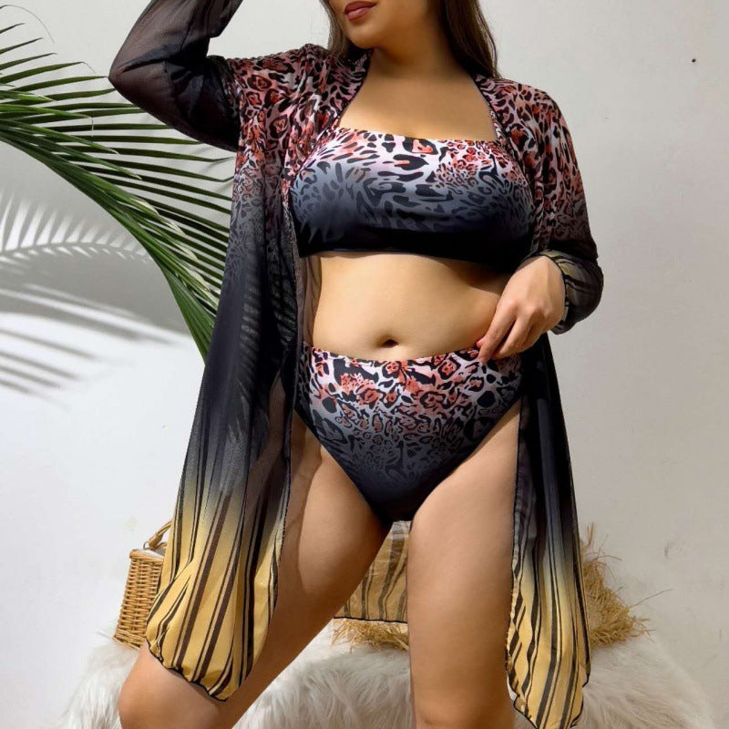 Damen Biquini-Set mit transparenter Strandjacke Drune