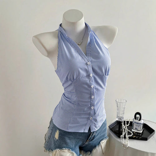 Damen Haltertop mit elegantem Streifenmuster Drune