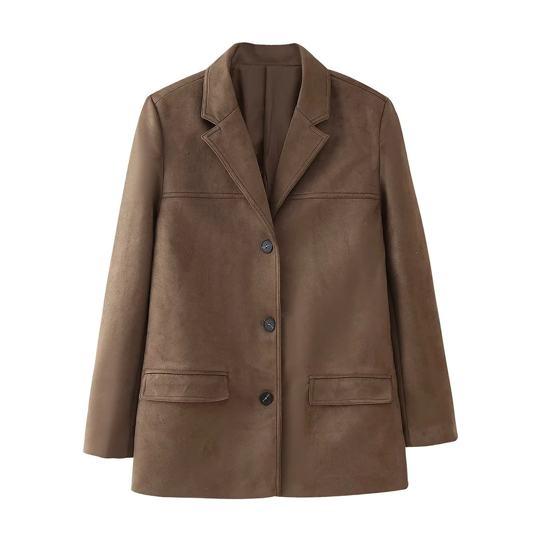 Damen elegante gesteppte Blazerjacke mit praktischen Taschen Drune