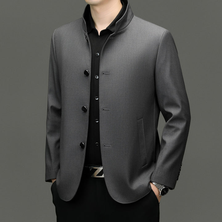 Herren modische Übergangsjacke mit hohem Kragen und elastischen Bündchen Drune
