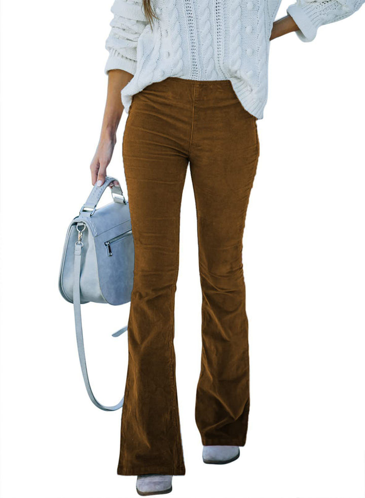 Damen ausgestellte Cord-Hosen Drune