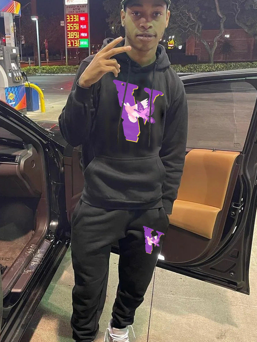 Damen Hoodie und Jogginghose Set mit auffälligem Grafikmotiv Drune