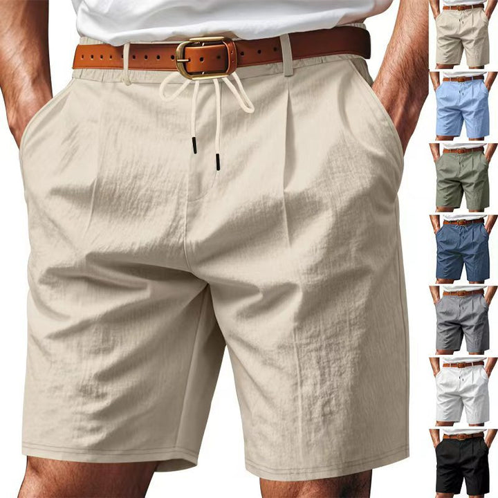 Herren nan knielange leichte Funktionsshorts mit Elastikbund, Kordelzug und tiefen Eingrifftaschen Drune