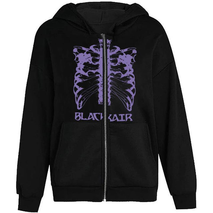 Damen Kapuzenjacke mit innovativem Skelett-Design Drune
