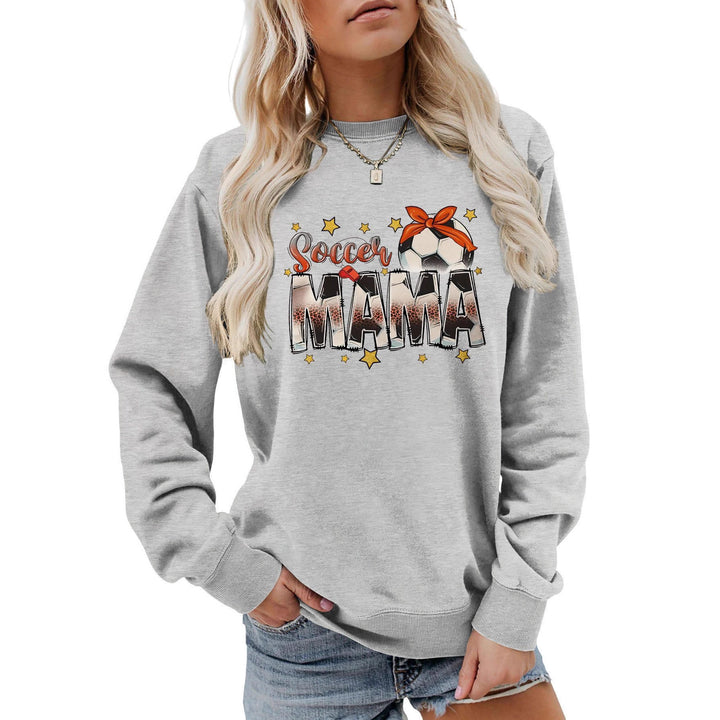 Damen Sweatshirt mit auffälligem "Soccer Mama" Aufdruck und bequemer Passform Drune
