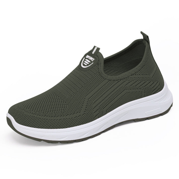 Damen Leichte Slip-On Sport Sneakers mit atmungsaktivem Strickobermaterial Drune