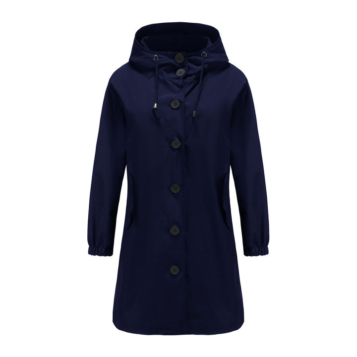 Damen modische Übergangsjacke mit verstellbarer Kapuze und praktischen Taschen Drune