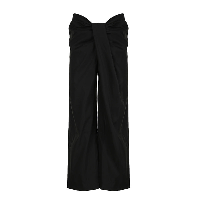 Damen elegante Palazzo-Hose mit raffinierter Drapierung Drune