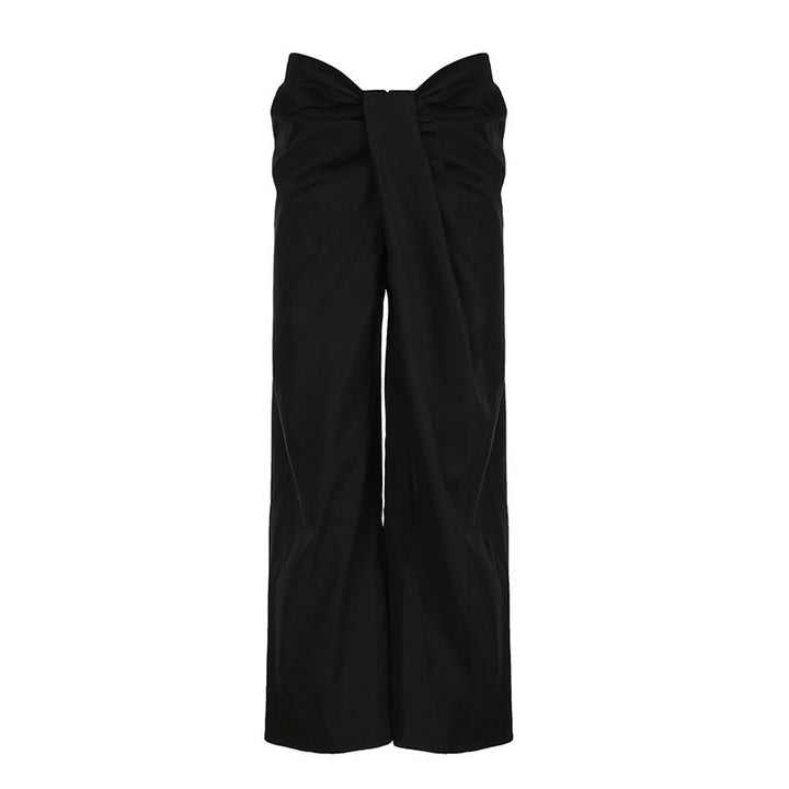 Damen elegante Palazzo-Hose mit raffinierter Drapierung Drune
