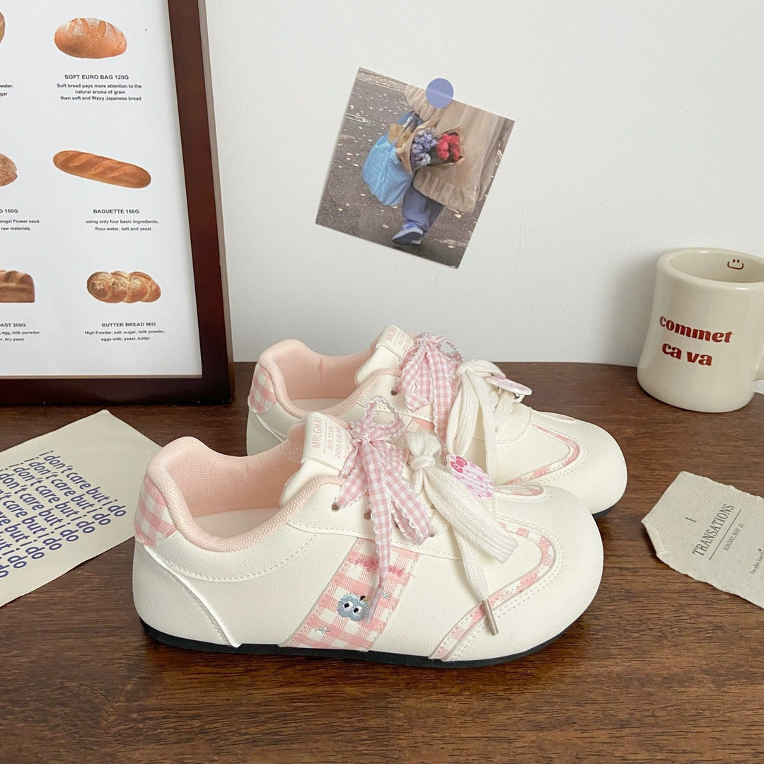 Damen Komfortable Sneakers mit verspielten Schleifendetails Drune