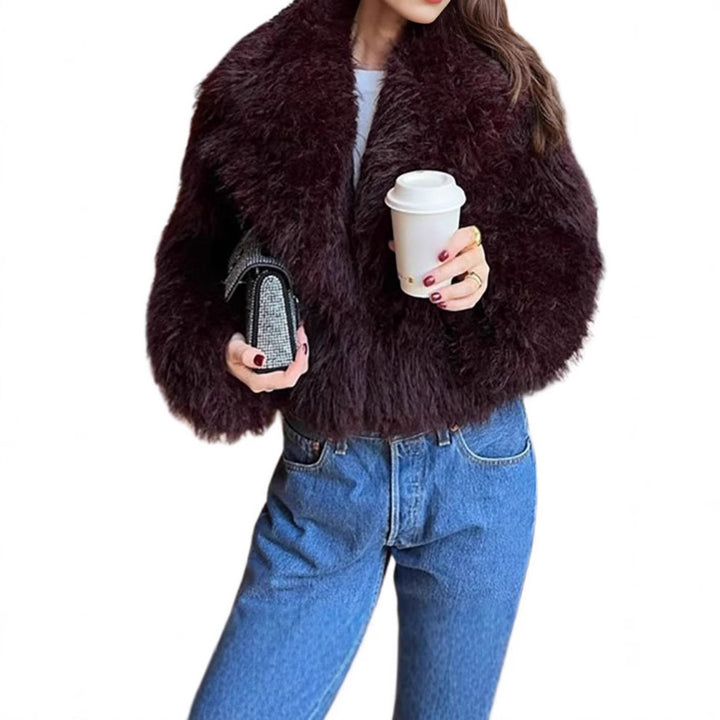 Damen Kunstpelzjacke im modischen Oversized-Schnitt Drune