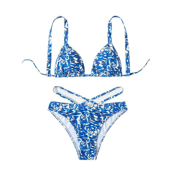 Damen Bunte Triangel-Bikini mit verstellbaren Trägern Drune