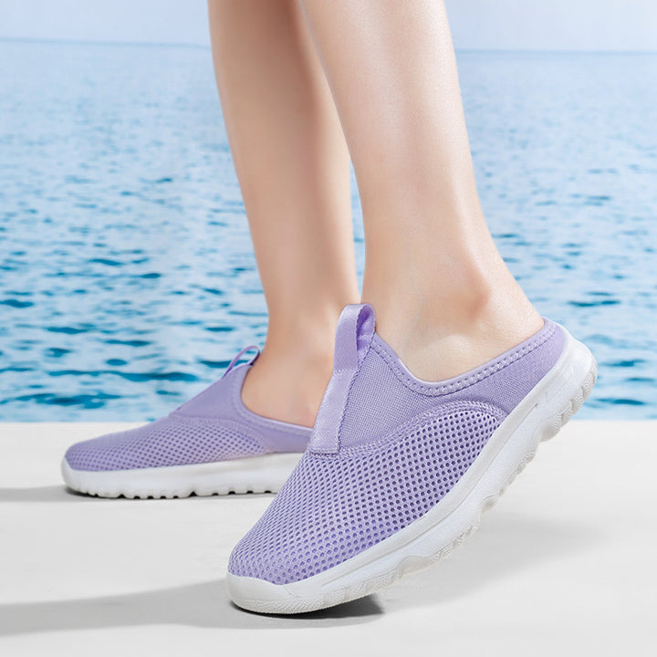 Damen nan leichte Schnelltrocknende Strand- und Pool-Slipper aus atmungsaktivem Wabenmesh mit flexibler profilierter Leichtsohle Drune