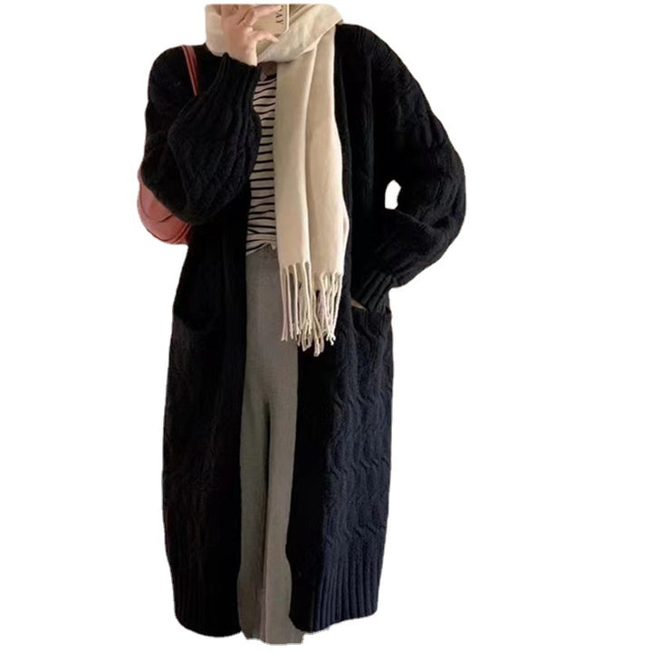 Damen Grobstrick-Cardigan mit Taschen und V-Ausschnitt Drune