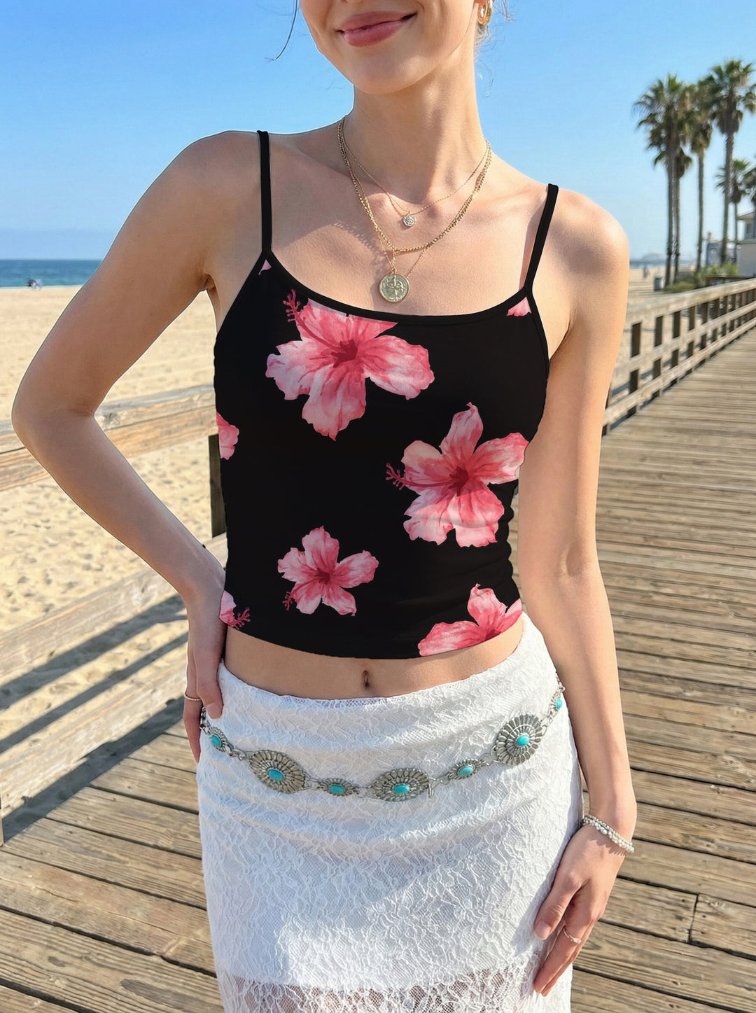 Damen Neckholder Top mit verspieltem Tiermotiv Drune